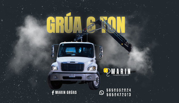 Renta de grúa hiab 6 toneladas