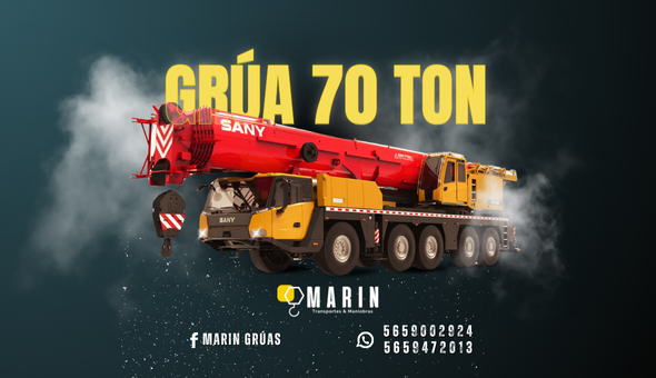 renta de grúa de 70 toneladas