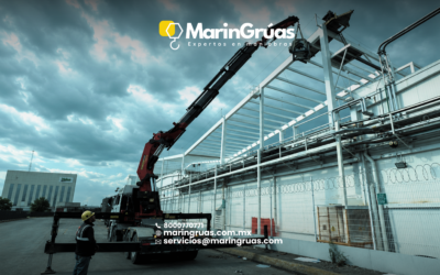 Grúas HIAB en Aguascalientes para la Ampliación de Plantas Industriales: Instalación de Estructuras Metálicas en Altura