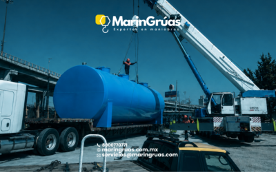 Renta de Grúa Industrial en Reynosa para Izaje y Descarga de Tanques de Almacenamiento
