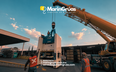 Renta de Grúa Industrial en Guanajuato para Izaje e Instalación de Prensa Troqueladora