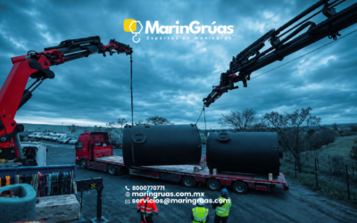 Renta de Grúa HIAB en Tapachula para Descarga de Tanques Industriales
